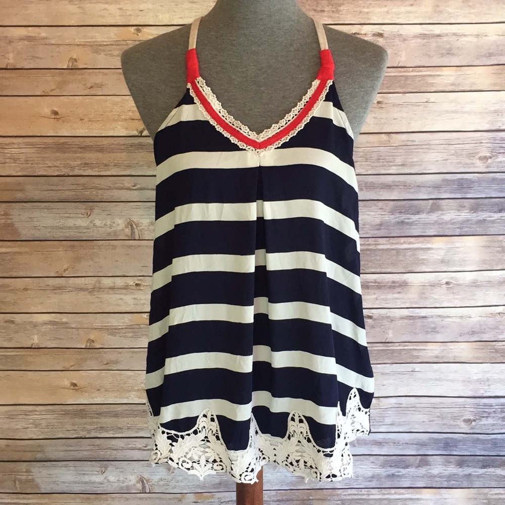 Patterned Lace Tank